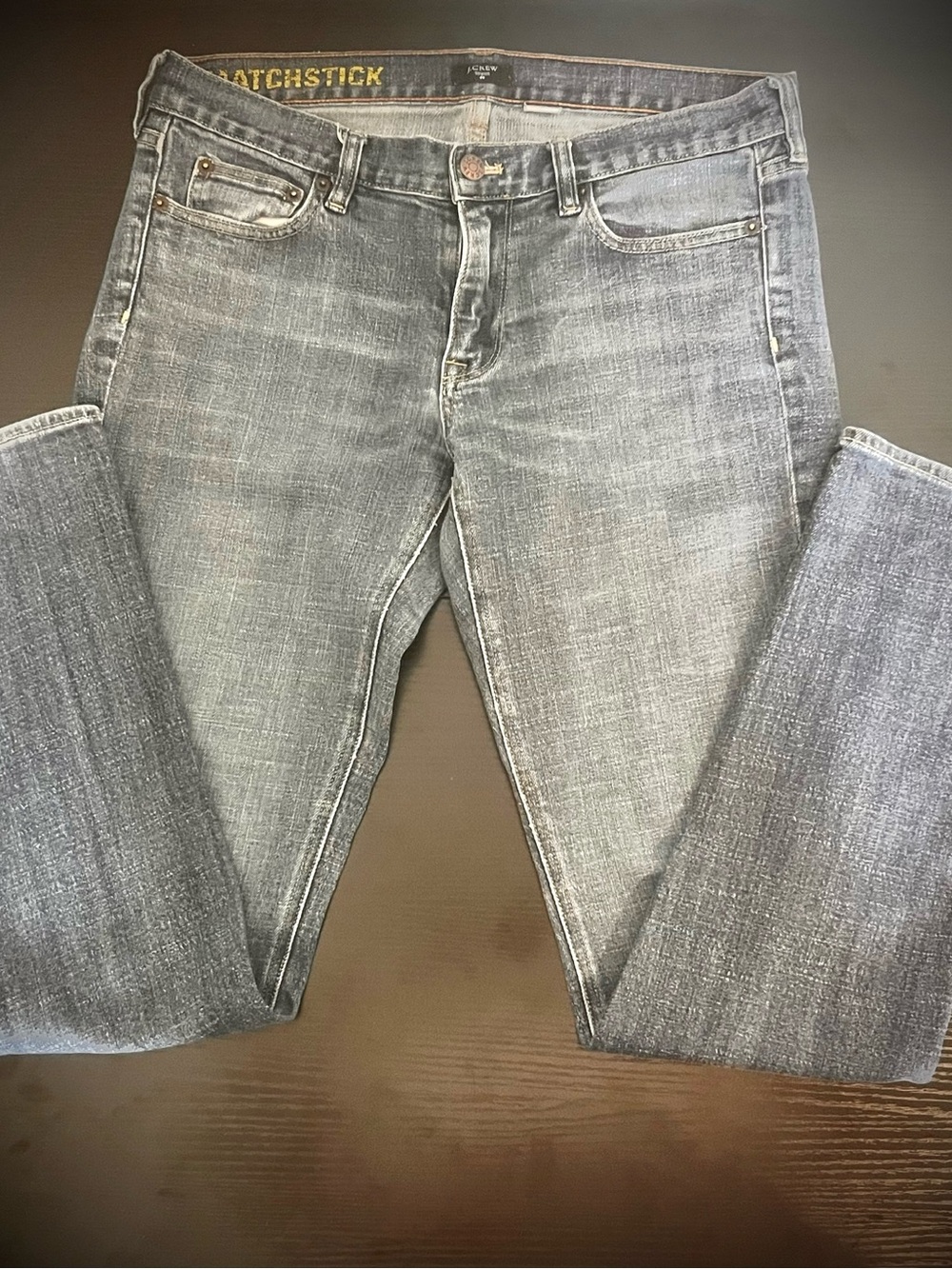 Vintage J.Crew Matchstick Low Rise Straight Leg Jeans Grey Wash Y2K 🐝